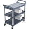 Rubbermaid Commercial 3-Shelf Mobile Utility Cart, Aluminum, 300 lb Load Capacity, 3 Shelves, 40.6" W, 37.8" H RCP409100 - alternate 1